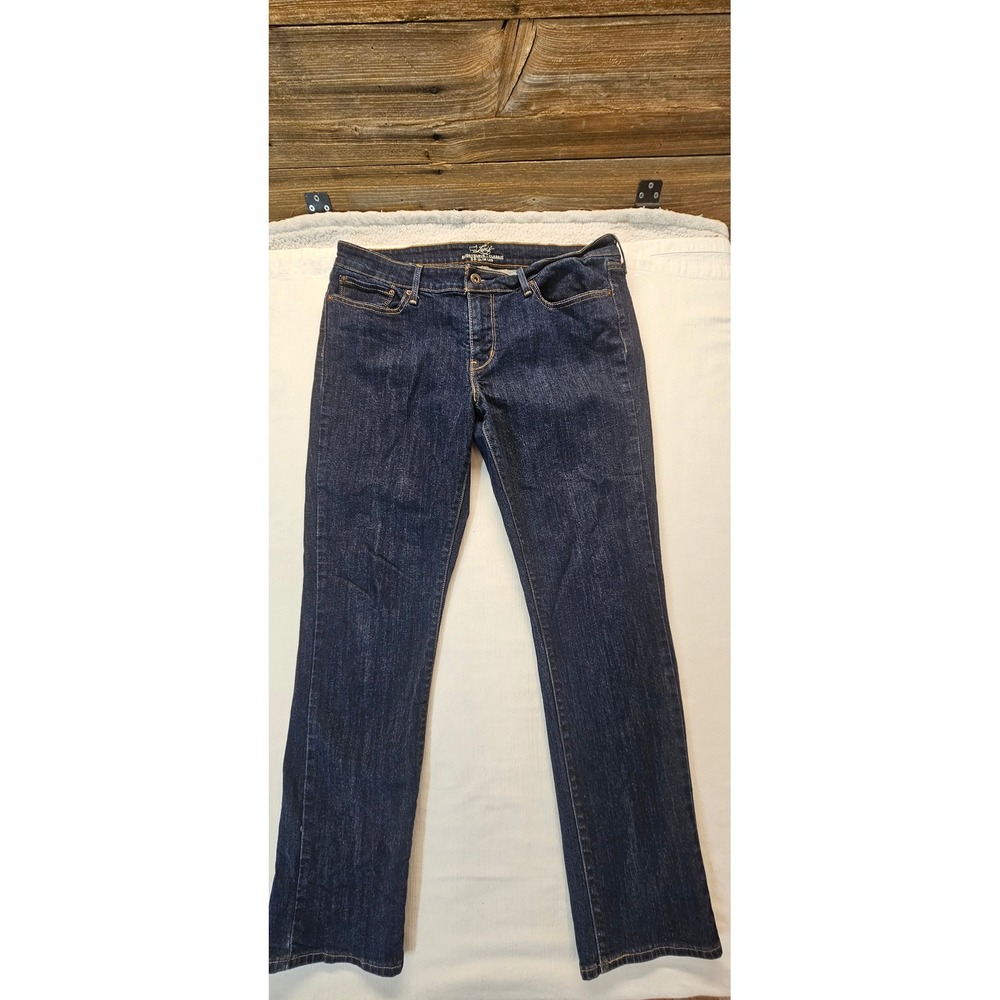 Levis Slight Curve Classic Slim Leg Jeans Dark Wash Indigo Blue Denim 16 S/C